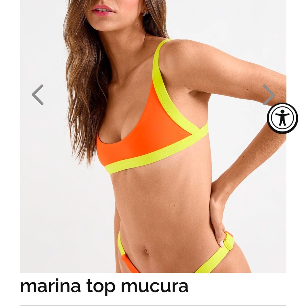 Marina Top Mucura Orange and Yellow Bikini